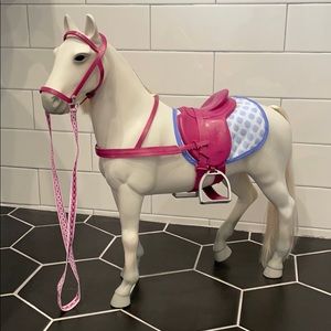 Our generation doll horse white